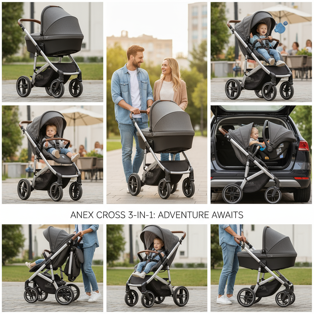 Anex Cross 3w1 – czemu rodzice pokochali ten wielofunkcyjny wózek?